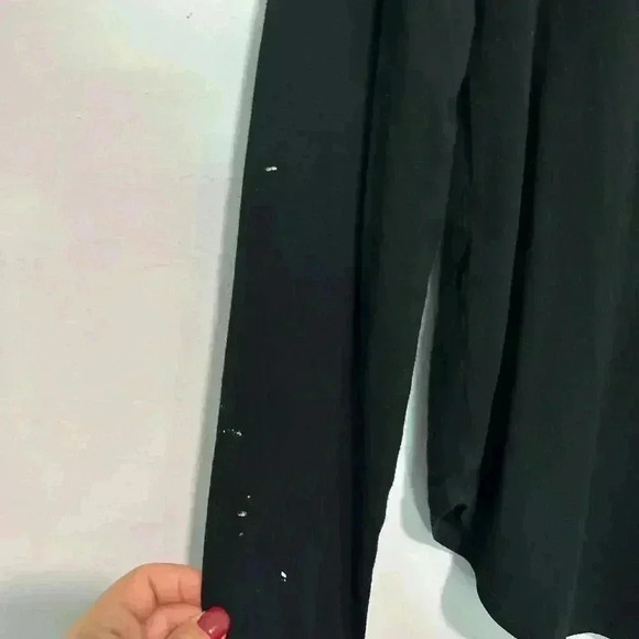 Eileen Fisher Womens Long Sleeve black Tee Size S FLAWED - Picture 6 of 6